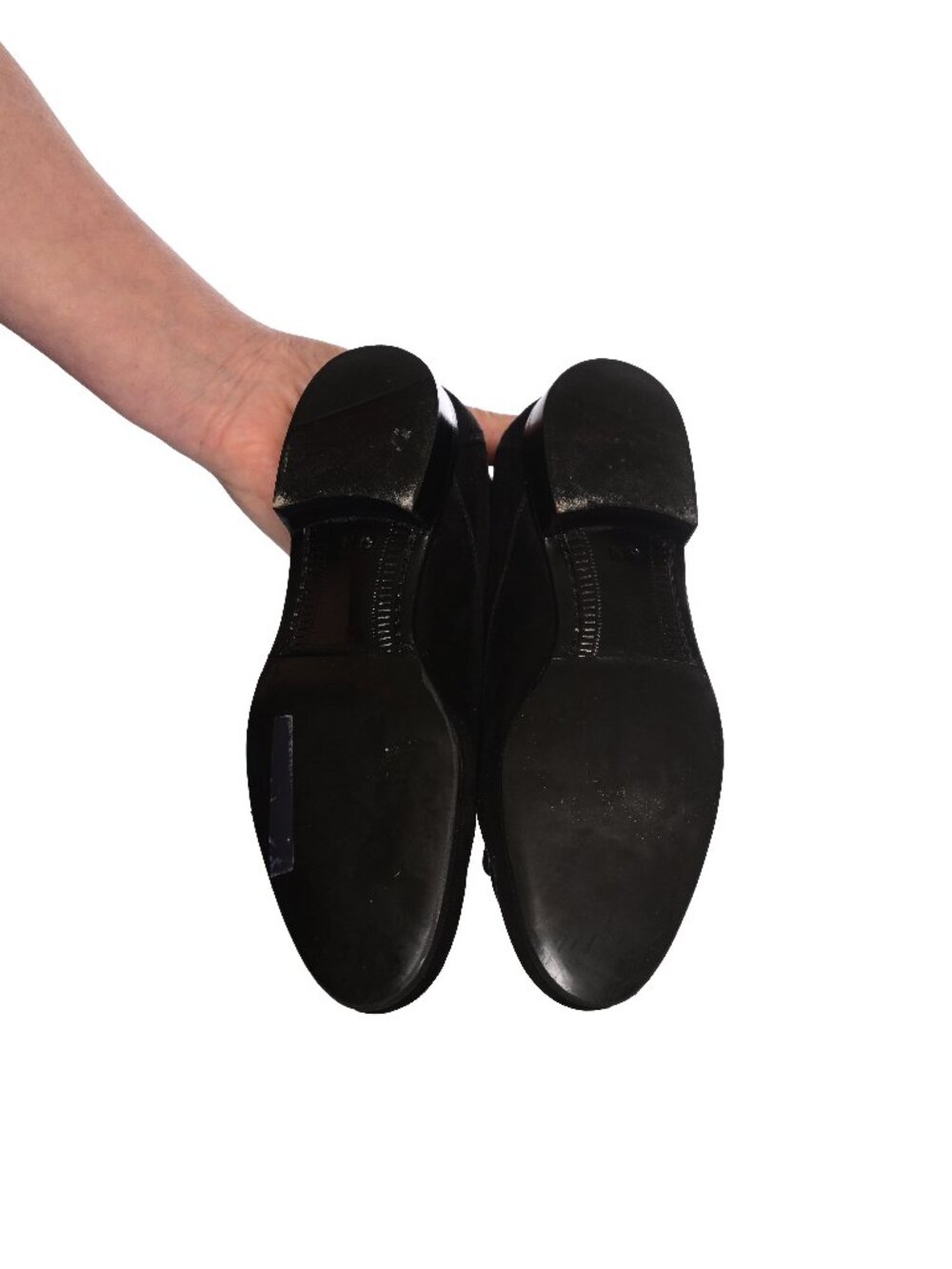 SILVIA FIORENTINA Black Suede Lace Up Oxford Flats Italy Size 6M- RARE Vintage - Picture 9 of 16